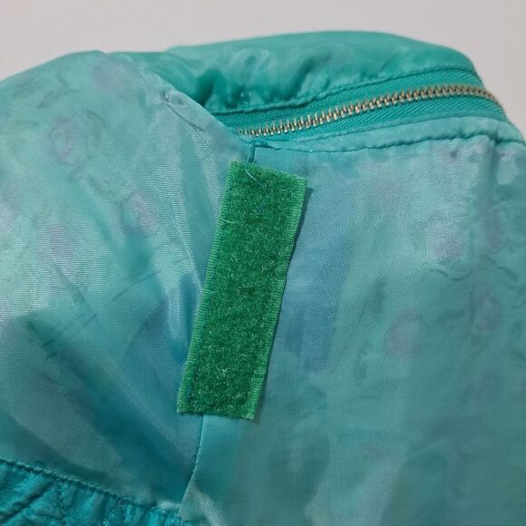 Vintage Mureli Floral Print Silk Studded Zip-Up Oversized Lightweight Jacket Sm - Picture 8 of 17